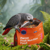 Pakan Burung Buah dan Sayuran yang Diperkaya Vitamin Alami untuk Macaw African Grey Parrot Diet Harian Pakan Pelet Umur Simpan 2 Tahun
