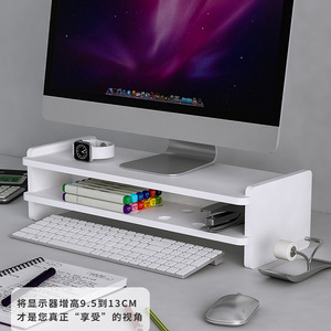 Soporte Elevador para Monitor de Escritorio, Estante de Almacenamiento de 2 Niveles, Organizador de Oficina, Ahorro de Espacio, Organización de Escritorio - Product Image 5