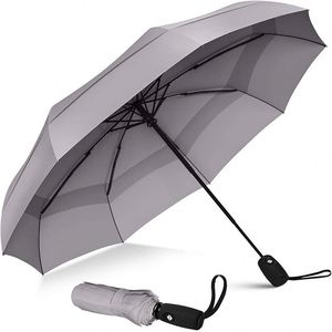 Parapluie pliant double à ouverture et fermeture automatiques le moins cher avec logo personnalisé, imperméable, résistant au vent et protection UV - Product Image 1