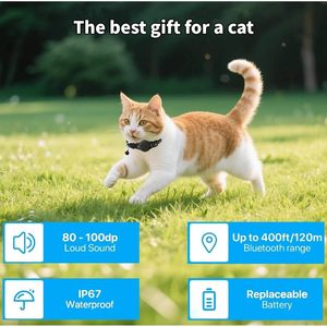ปลอกคอ GPS สำหรับแมว ตัวติดตามอัจฉริยะ กันน้ำ บลูทูธ ติดตามตำแหน่งแบบเรียลไทม์ สำหรับ Android พร้อมแอปพลิเคชัน - Product Image 2