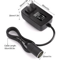 LanLin Tragbarer 12V 2A DC-Konverter Langlebiger Auto-Zigarettenanzünder-Adapter AC110V zu DC12V2A24W 1 Jahr Garantie