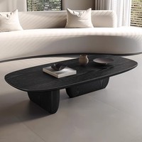 Table basse en bois massif carbonisé de style wabi-sabi pour le salon, table basse sur le balcon, table à thé rétro créative