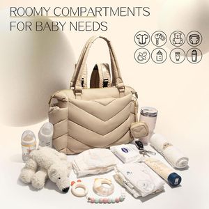 Sac à langer OEM convertible, sac à dos matelassé léger pour maman, avec 10 poches, idéal pour l'hôpital et le transport de bébé, et étui pour sucette - Product Image 1