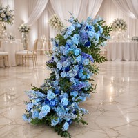Camino de Flores Artificiales Coloridas Personalizadas para Decoración de Pasillos y Mesas de Boda