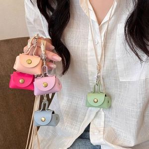 Cute Faux Leather Backpack Pendant Mini <b>Bag</b> Hanging PU Leather Candy Colored Neck Hanging <b>Charm</b> Coin Purse Fun Gifts - Product Image 1