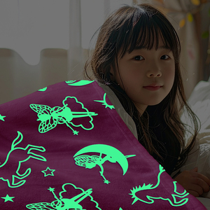 Couverture lumineuse double couche 450 GSM de qualité supérieure, phosphorescente, doublée en sherpa, pour enfants et adultes, cadeau d'hiver, logo personnalisé - Product Image 4