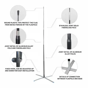 プロモーションカスタムビーチフラッグバナーマーケティングビーチフェザーティアドロップフラッグロゴスタンド