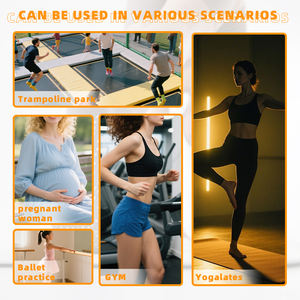 उन्होंने कहा कि महिलाओं के धारीदार बुना हुआ योग मोजे पूरी तरह से नीचे की पकड़ गैर-पर्ची इनडोर फिटनेस, सर्दियों के लिए स्पोर्ट्स फ्लोर मोजे - Product Image 6