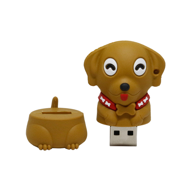 Cartoon Dog PVC USB Flash Drive Pet Animal with Custom Logo USB 2.0 & 3.0 Interface New Product