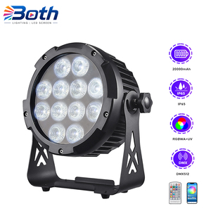 IP65 Waterproof 12x18W RGBWA UV 6in1 Battery Wireless LED Par <b>Light</b> DMX Uplight for DJ Wedding Party - Product Image 1