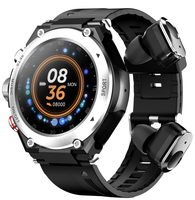 Jam Tangan Pintar T92 1,28 Inci dengan Earbud Nirkabel 2 in 1, Pelacak Kebugaran, Daya Tahan Baterai Lama, Smartwatch Olahraga Tahan Air IP67, Fungsi Kompas