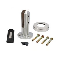 MeetStars SUS 304 acier inoxydable 12mm verre trempé monté au sol piscine main courante robinets en verre balcon extérieur Villa