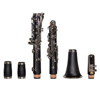 China OEM Wind Instruments Direct Sales Flat Metal Good Sound Clarinet Flat B 17 Key Classical Black Color