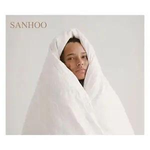 SANHOO High Quality Pocket Double Stitches Hilton Hotel 1000 Thread Count 200X200 Bedsheets 100% Cotton Desgin 1000 Tc Bedsheet