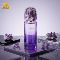 Botella de Perfume de Lujo de 100 ml con Tapa de Bola Texturizada, Elegante Botella de Vidrio para Fragancias