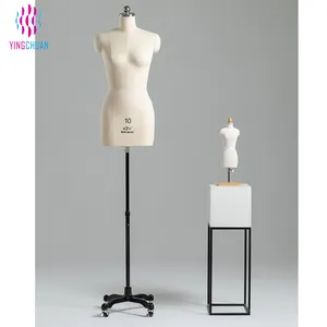Woman Half Body Sewing Mannequin Tailors Dummy Half Body Tailoring Dress Form Mannequin With Magnetic Hand