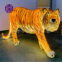 Lámpara LED 3D de Tigre Grande, Personalizada, Impermeable IP65, de Resina y Fibra de Vidrio, para Exteriores, Bodas, Festivales, Iluminación de Jardín, Paisajismo Navideño