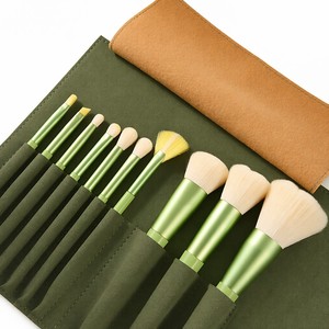 Set di 14 Pennelli per Trucco a Forma di <span class=keywords><strong>Margherita</strong></span> JLY con Manico in Legno Verde, Pennelli Cosmetici OEM - Product Image 2