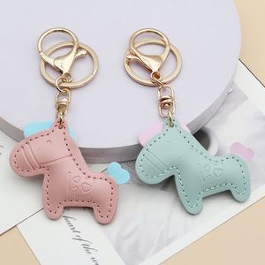 Wholesale Horse Leather Keychain New Design Cute Pegasus Animal PU Leather Keychain Luxury <b>Bag</b> Charms - Product Image 3