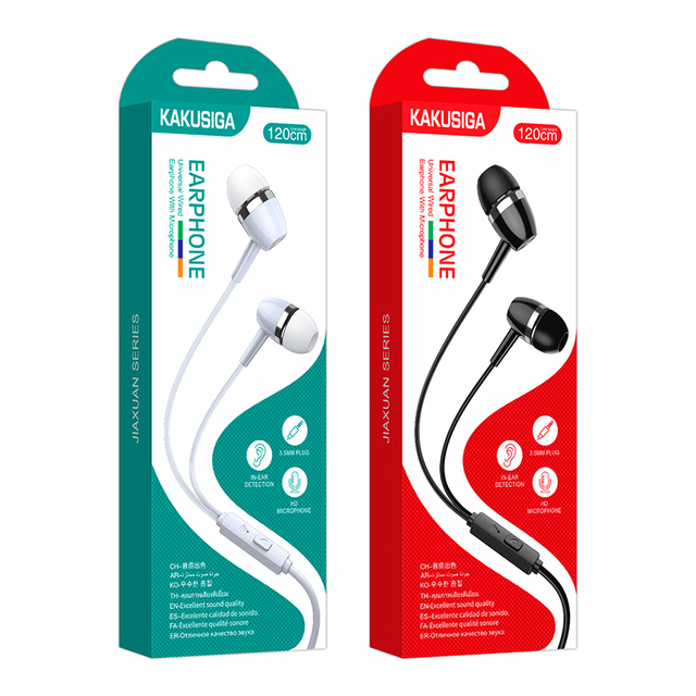 KAKUSIGA&JOKADE Factory Good Price Universal in Ear Earbuds Earphone Wire Control 3.5mm Earphones with Mic