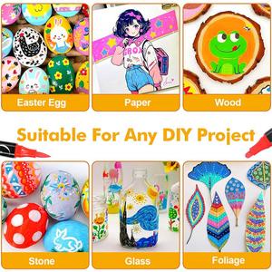 Bút dạ quang acrylic đầu cọ 1mm, 36 màu, gốc nước, vĩnh cửu, tùy chỉnh số lượng lớn Somagi - Product Image 6