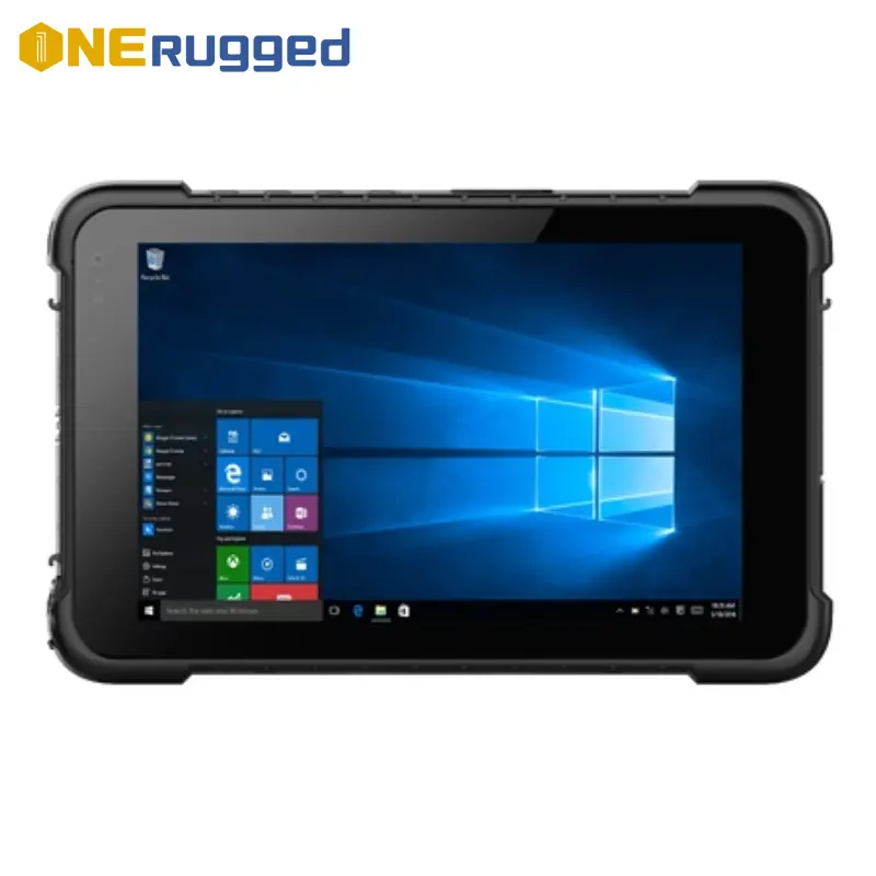 Tablet industrial robusto de 8 polegadas com câmera de tela sensível ao toque, recursos Wi-Fi Bluetooth, com processador Intel Win10