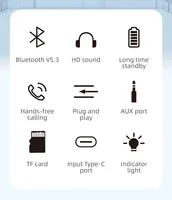Récepteur Bluetooth 5.3, adaptateur sans fil, 3,5 mm Aux, U-Disk/TF pour haut-parleur de voiture, casque audio, musique, récepteur BT, kit mains libres pour voiture