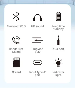 Récepteur Bluetooth 5.3, adaptateur <span class=keywords><strong>sans</strong></span> <span class=keywords><strong>fil</strong></span>, 3.5mm Aux U-Disk/Tf pour haut-parleur de voiture, <span class=keywords><strong>casque</strong></span>, récepteur de musique, kit mains libres pour voiture - Product Image 6