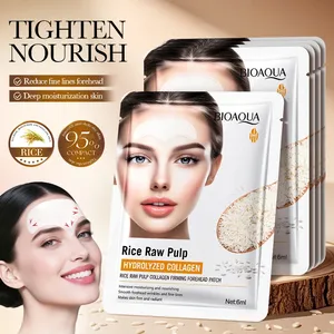 Patchs de riz blanc pour le <span class=keywords><strong>front</strong></span> – Anti-rides, blanchissants, anti-âge, hydratants, régulateurs de sébum – Masque facial en gel enveloppant - Product Image 1