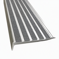 Profilés de nez de marche en aluminium durable pour escaliers, protection antidérapante des bords, bande métallique pour marches et couloirs d'escalier