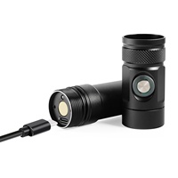 Asafee Torche de plongée professionnelle DT15 étanche en alliage d'aluminium Lampe de plongée sous-marine avec chargement de type C
