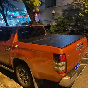 BESTWYLL Liftup Tailgate Pickup Truck Bed Três Trifold Folding Tonneau Tri Fold Hard Tri-Fold Capa Para Mitsubishi Triton Z07