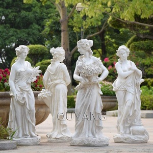 QUYANG decorazione esterna statua in marmo quattro stagioni scultura in <span class=keywords><strong>pietra</strong></span> naturale famosa scultura religiosa <span class=keywords><strong>di</strong></span> <span class=keywords><strong>angelo</strong></span> della signora - Product Image 5