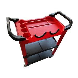 Özelleştirilmiş haddeleme alet arabası PP plastik 3 raf atölye aracı sepeti arabası araçları ile ve oto tamir araba yıkama için kullanılır - Product Image 3
