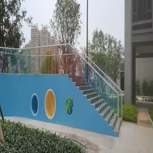Factory Customized Outdoor Stair Rail Playground Colorful Railings Metal Fence