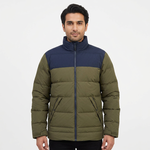 New Design Custom Logo High Quality Canvas Stand Collar <b>Waterproof</b> Puffer <b>Winter</b> <b>Jacket</b> for <b>Men</b> - Product Image 1