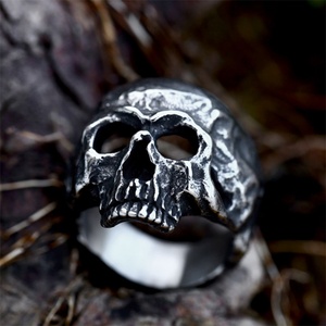 Anillo de Dedo de Calavera de Acero Inoxidable, Joyería Hip Hop Personalizada para Hombre - Product Image 2