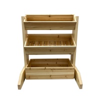Jardinière Verticale à 3 Niveaux en Bois de Sapin pour Extérieur - Écologique et Durable pour Jardin Domestique