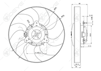 OE #   Ventilateur de refroidissement de radiateur électrique automobile 1253.74, moteur 12V DC pour PEUGEOT 306 405 60 406 PARTNER CITROEN XANTIA/ZX/BERLINGO/XSARA