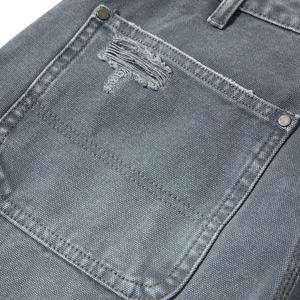 กางเกงขาสั้นผู้ชายสไตล์ดิสเทรส รุ่นใหม่ล่าสุดประจำปี 2026 สำหรับใส่หน้าร้อน แฟชั่นใหม่ กางเกงขาสั้นลำลองผู้ชาย ผลิตจากผ้าฝ้าย 100% กางเกงขาสั้นผู้ชายสไตล์ดิสเทรส - Product Image 4