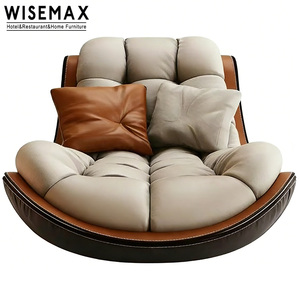 Muebles WISEMAX, Muebles Modernos para el Hogar, Sillón <span class=keywords><strong>Chaise</strong></span> <span class=keywords><strong>Longue</strong></span> de Cuero, Sofás de Cuero, Sillón de Descanso, <span class=keywords><strong>Cama</strong></span> para Sala de Estar - Product Image 6