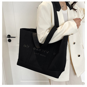 Versión coreana impresa personalizada con letras del bolso de hombro Bolso de mano de gran capacidad para axilas Trabajo de mujer Uso diario - Product Image 1