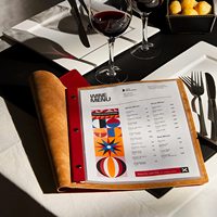 Couvertures de menu souples en similicuir PU personnalisées pour restaurants et hôtels OEM&ODM CN;GUA SKN-MG-2234