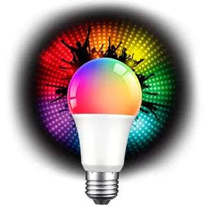 Çoklu tam renk değiştirme A19 9W 800 lümen WiFi müzik Sync zaman programları LED akıllı ampuller ev için