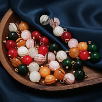 Boutons en jade de style chinois cousus à la main - Style perle de lanterne pour cheongsam, hanfu et chemises de style chinois
