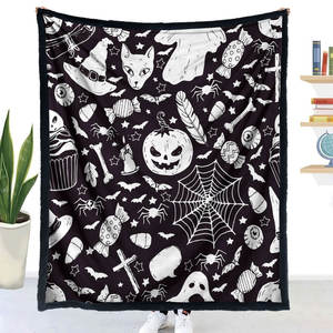 Mantas Personalizadas de Halloween con Dibujos Animados para Colorear, Mantas de Franela Suaves y Lavables para Niños, Regalo Festivo para el Hogar - Product Image 4