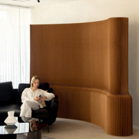 Paravent pliable en papier kraft pour usage extérieur/bureau - Design moderne, montage et démontage faciles, cloison