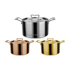 Nhà Máy triply thép không gỉ <span class=keywords><strong>Cookware</strong></span> Set thiết kế sang trọng cho bếp cảm ứng <span class=keywords><strong>New</strong></span> House nhà bếp món quà cao cấp nấu ăn nồi - Product Image 5