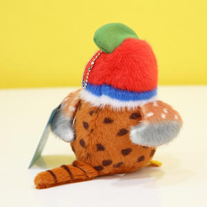 Porte-clés en peluche oiseau mignon de 12 cm, petit jouet en peluche doux, accessoire pour clés, cadeau de fête très prisé, vente en gros - Product Image 2