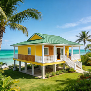 Villa en bois surélevée en bord de <span class=keywords><strong>mer</strong></span>, <span class=keywords><strong>vue</strong></span> sur l'océan, <span class=keywords><strong>maison</strong></span> de vacances tropicale |   <span class=keywords><strong>Maison</strong></span> d'hôtes sur toute la surface de l'î<span class=keywords><strong>le</strong></span> à <span class=keywords><strong>vendre</strong></span> - Product Image 1